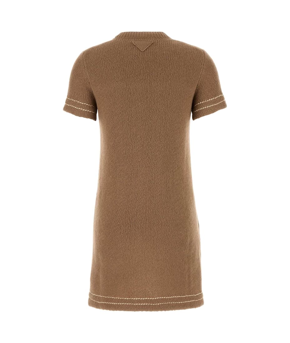 Prada Camel Cashmere Mini Dress | italist