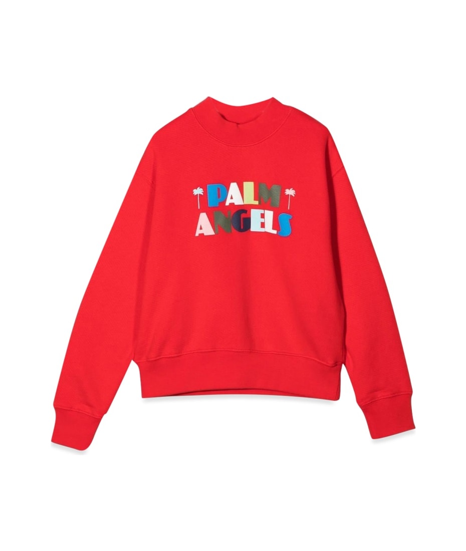 完売品 Palm Angels SEASONAL LOGO CREWNECK 24SS Seasonal Logo Vintage Crewneck - White/Black – Feature
