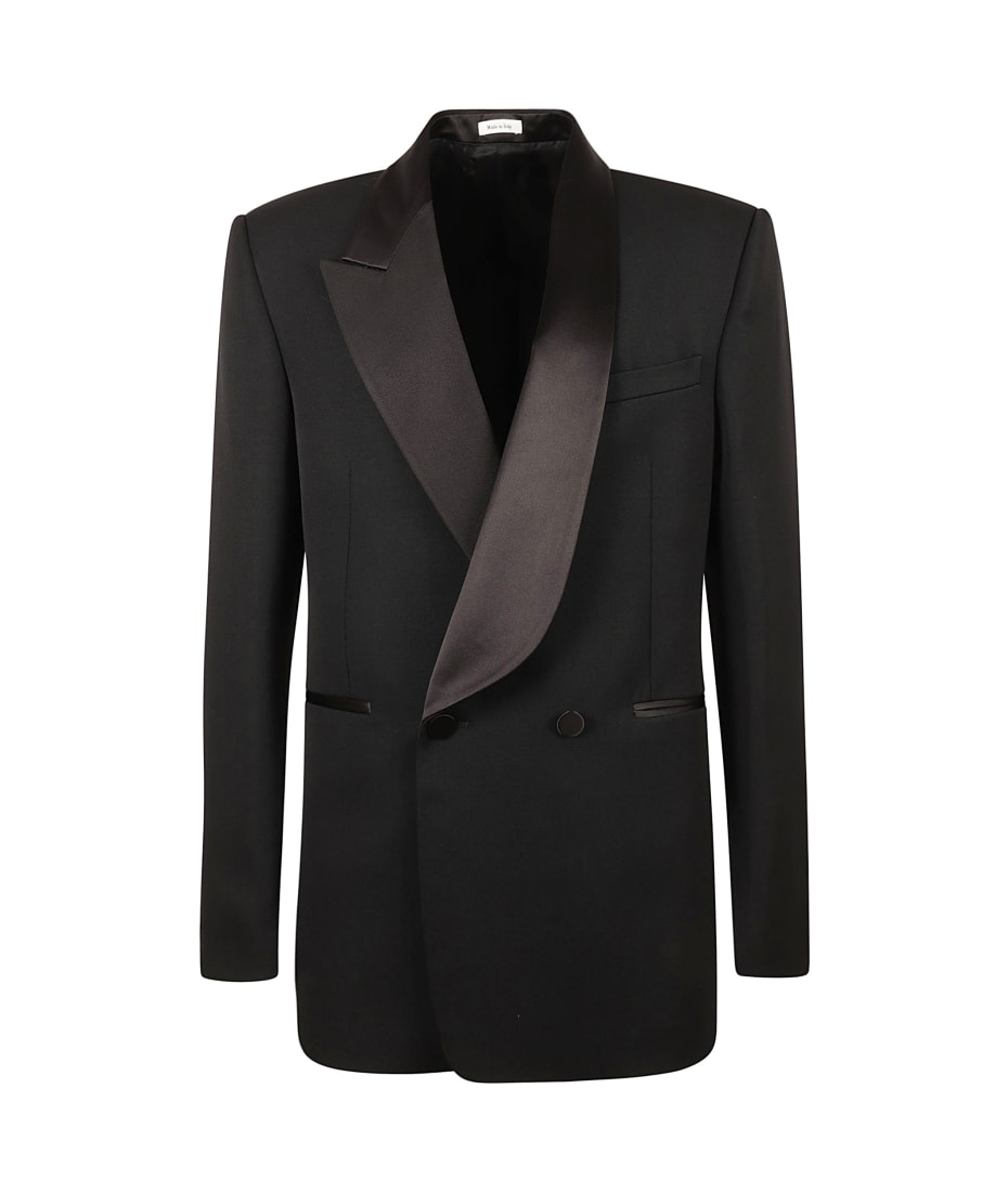 ジャケット alexander mcqueen SS23 Black wool blazer (745244QJACX 1000) Alexander McQueen Two-button Blazer | italist