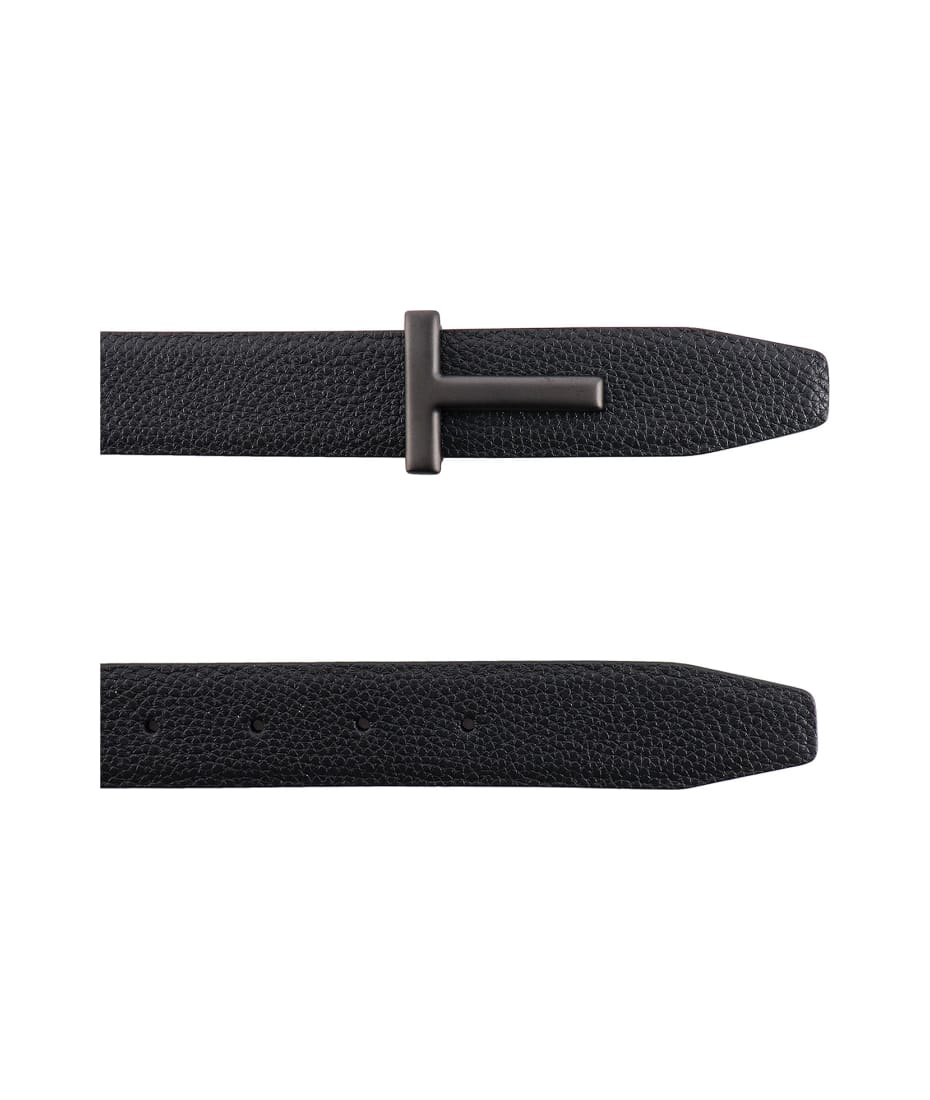 Tom Ford Black Belt With T Buckle In Leather Man italist, ALWAYS