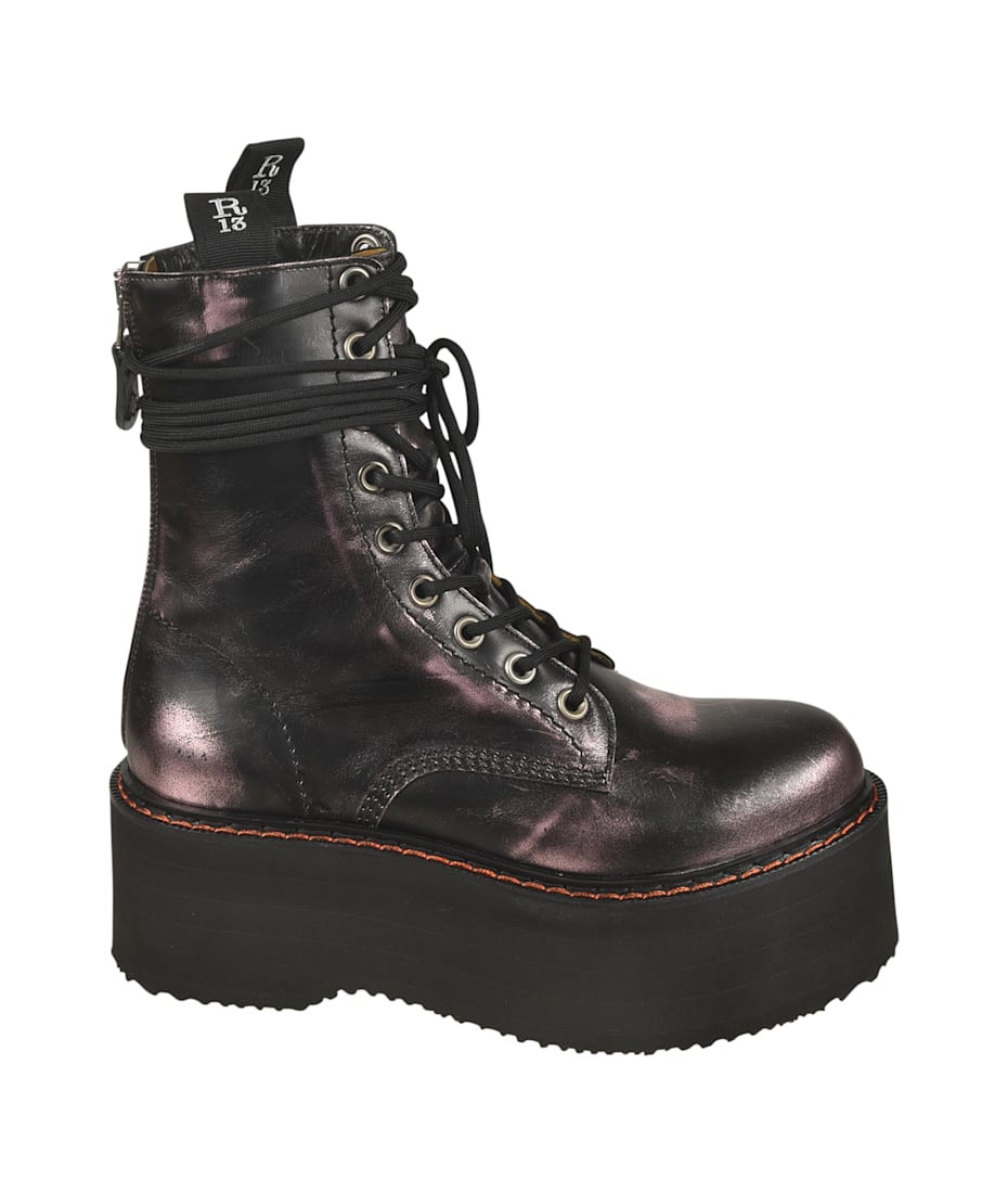 【関税込み】R13 ブラック Double Stack ブーツ R13 Black Double Stack Boots R13