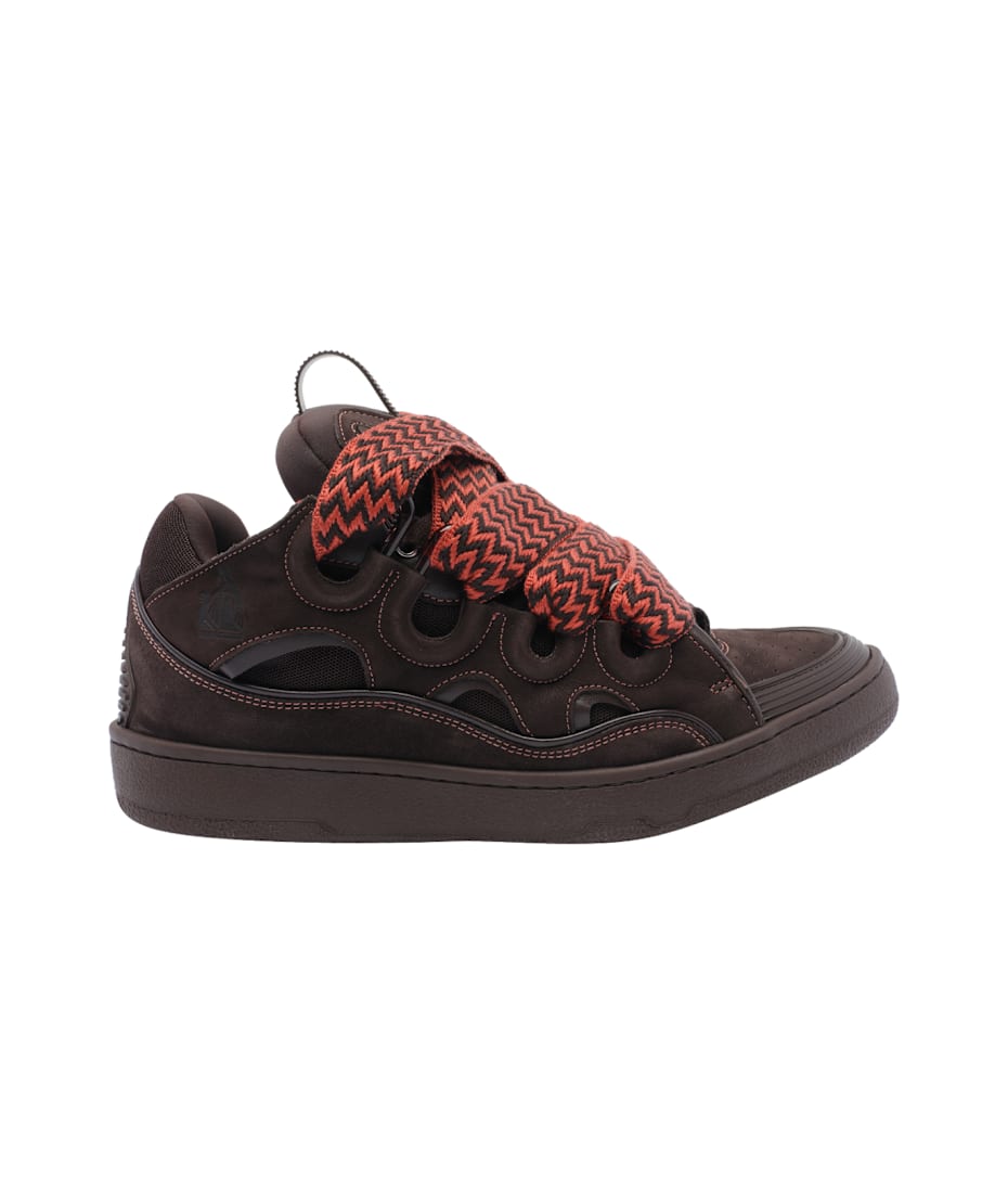 スニーカー LANVIN Men Sneakers SKDK12 TOPS641 Brown Lanvin Men's Clay Mesh Ecru / Bronze Low Top Sneakers & Trainers