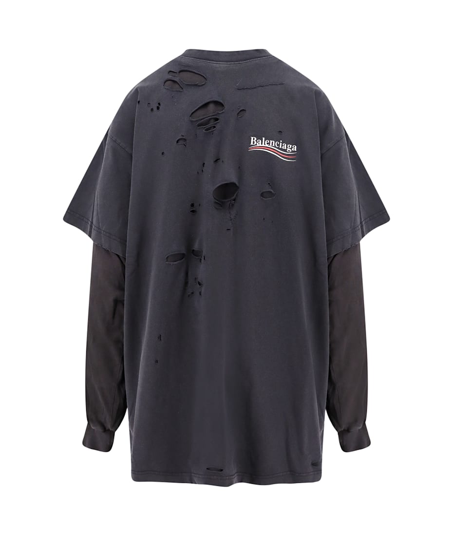 Balenciaga Two-tone Cotton Layered T-shirt | italist, ALWAYS