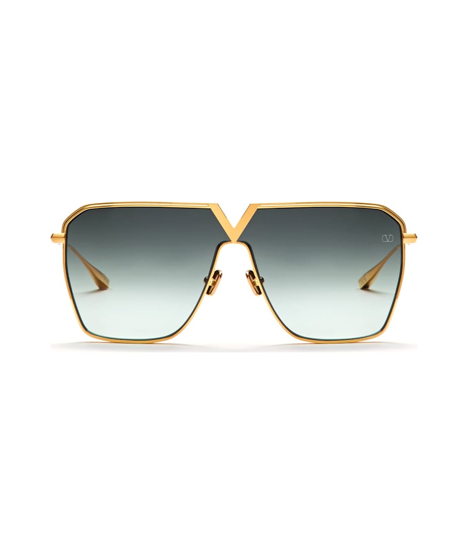 Valentino Eyewear V-goldshield - 18k Gold Sunglasses