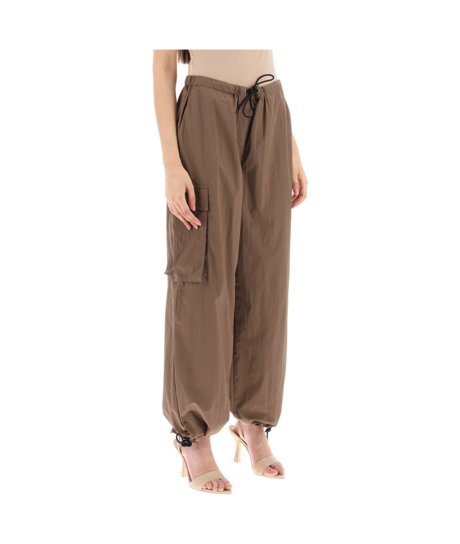 Nylon Cargo Pants Brown