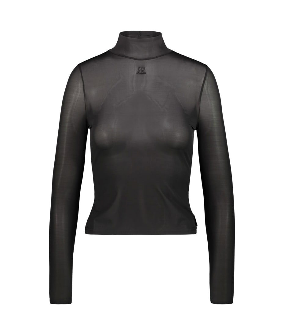 【COURREGES】Techno Mock neck long-sleeve top/全国送料込み Courreges Turtlenecks for Women | Online Sale up to 76% off
