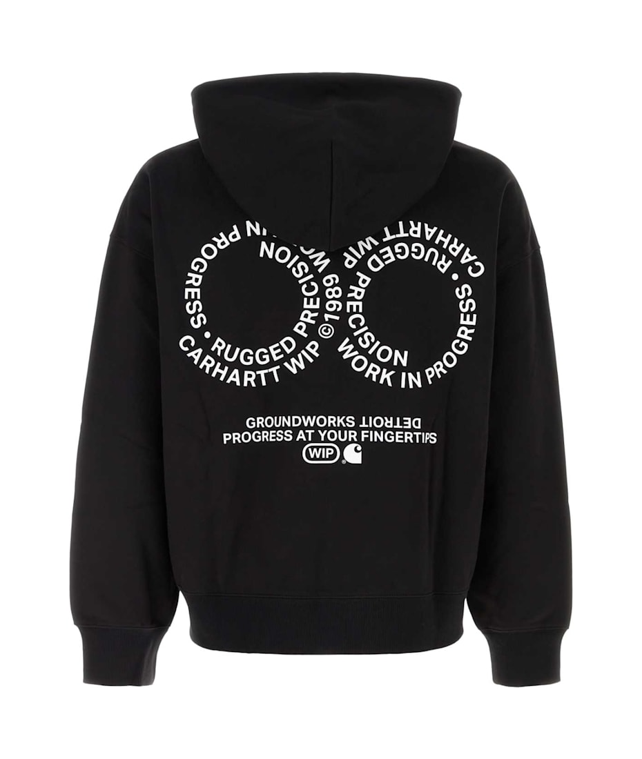 Carhartt Black Cotton Blend Hooded Rotation Sweat フリース