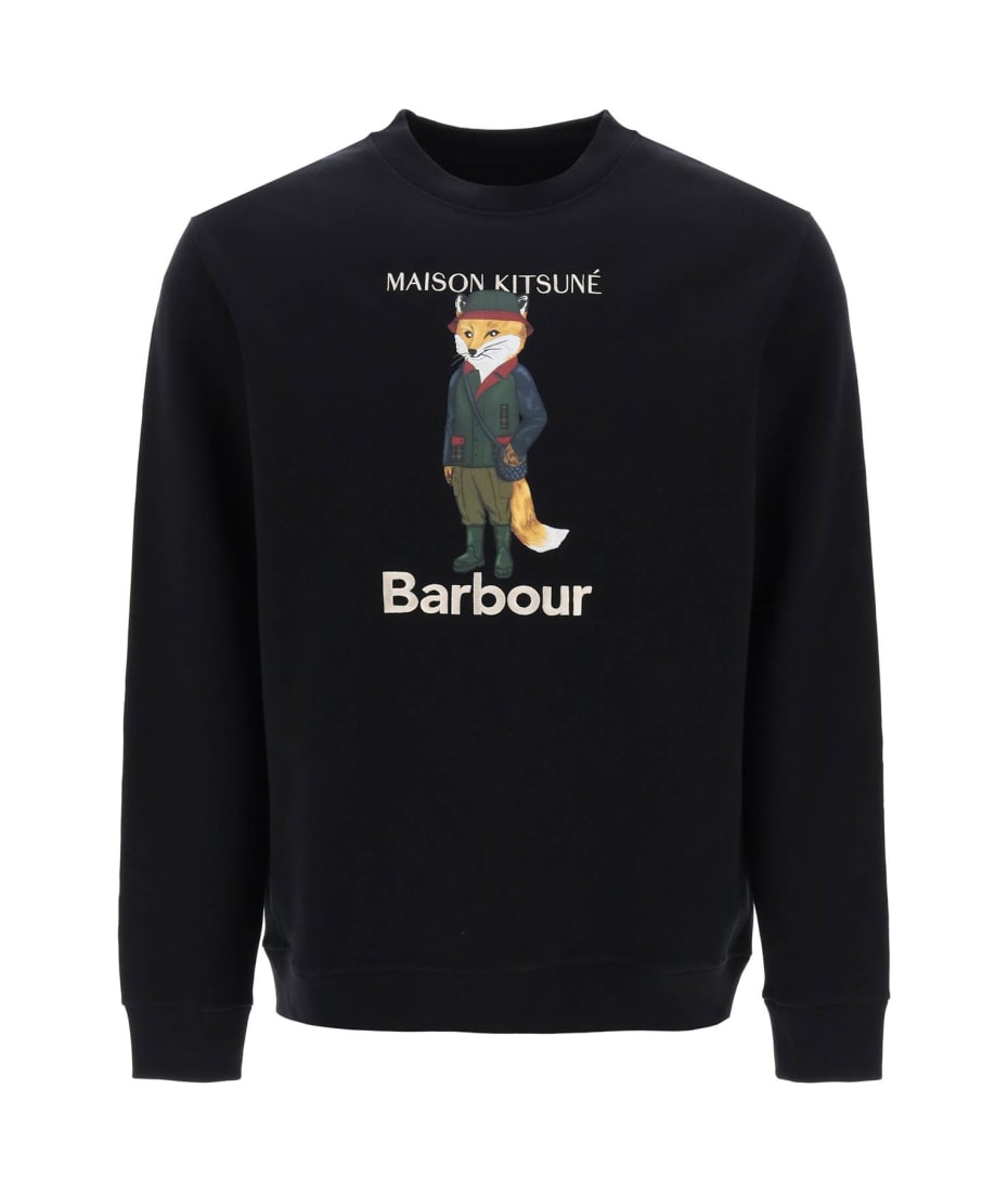 Barbour Maison Kitsuné Fox Beaufort Crew-neck Sweatshirt | italist