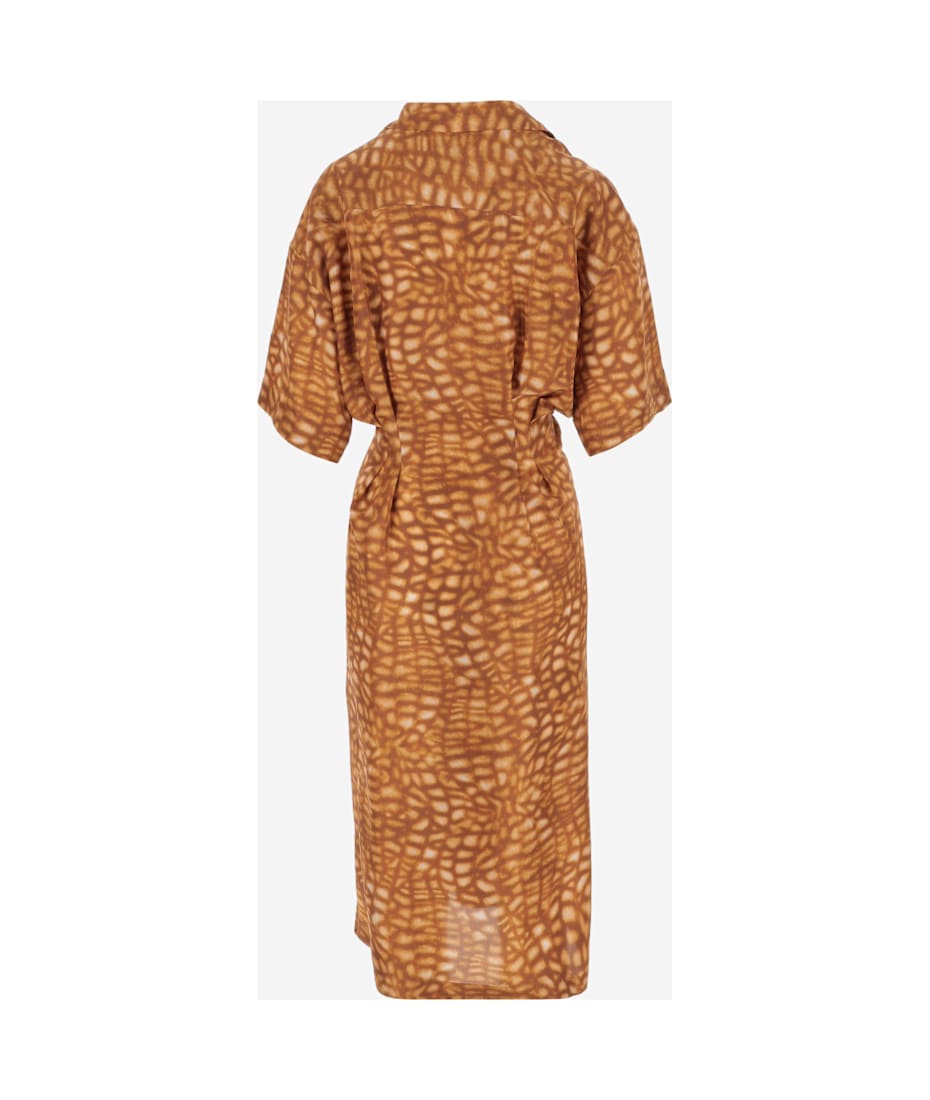 【送料&関税込】Dries Van Noten Silk Long Dress Printed silk georgette maxi dress in multicoloured - Dries