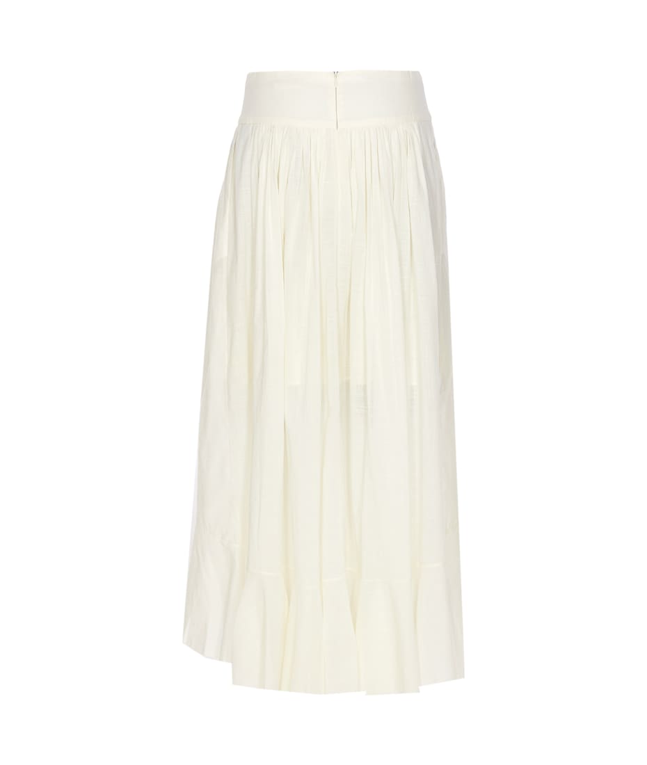 スカート ZIMMERMANN ACACIA COTTON MAXI SKIRT Acacia Ruffle Maxi Skirt Chocolate Floral Online | Zimmermann