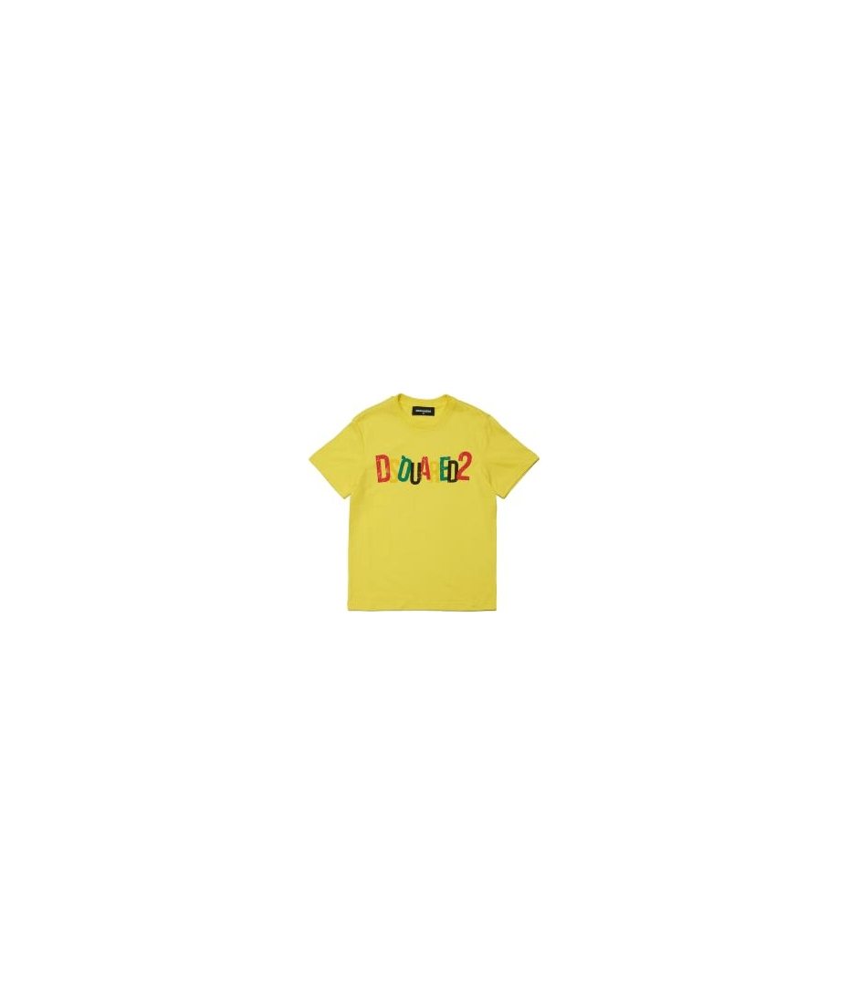 Dsquared2 T-shirt Con Stampa - Yellow