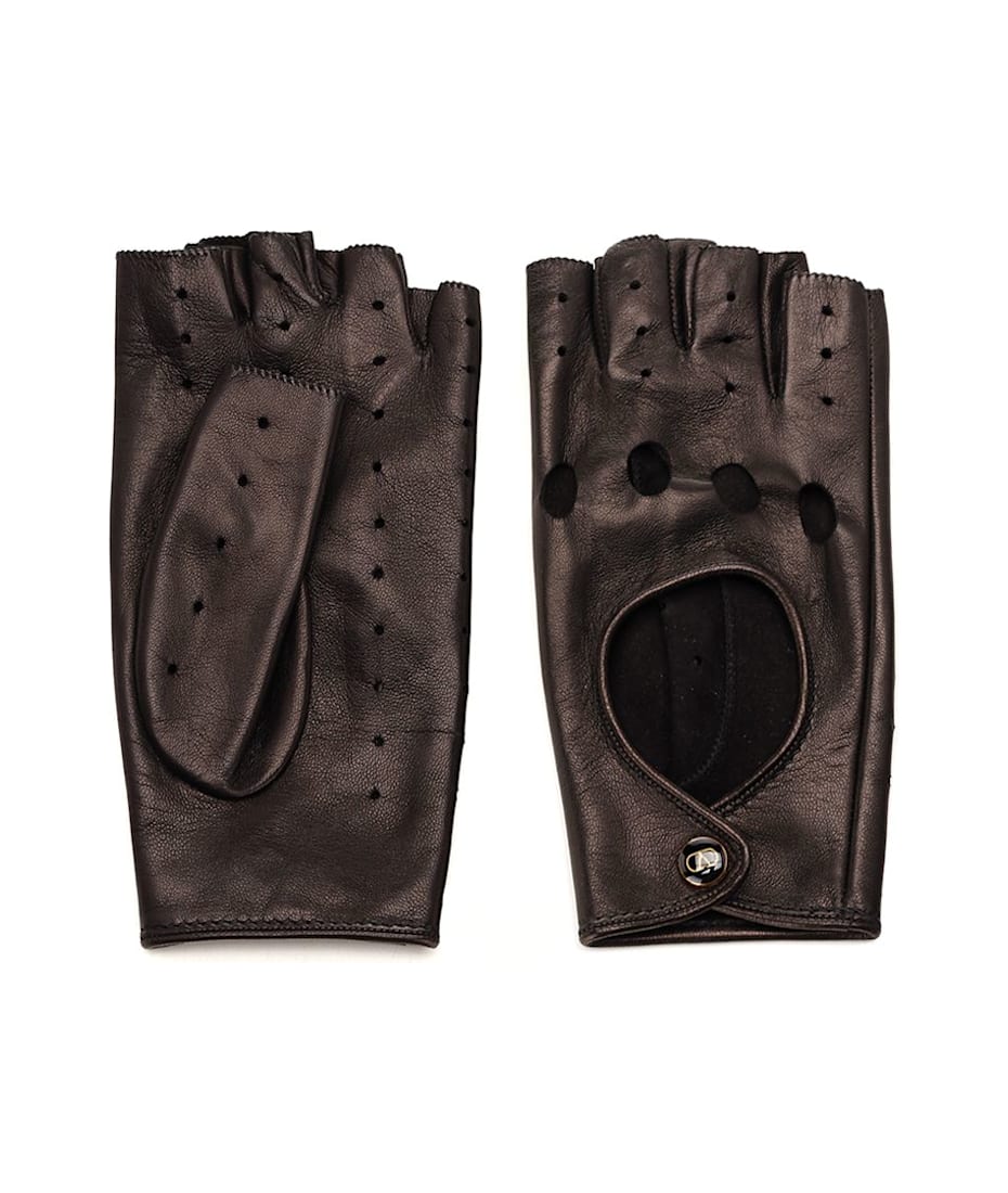 手袋 Valentino Garavani Black Leather Fingerless Gloves Valentino Garavani Black Leather Fingerless Gloves | italist
