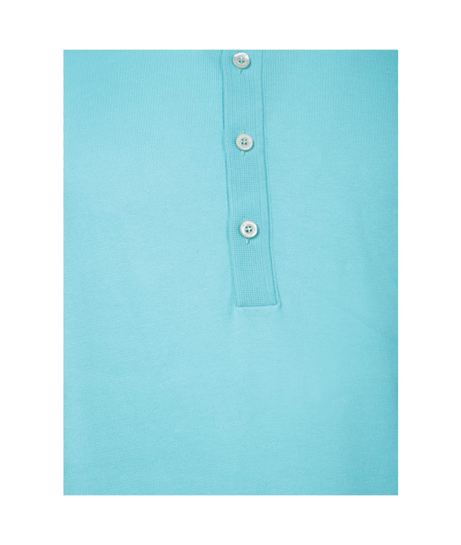 【送料&関税込】Moorer Turquoise Sea Cotton Polo Moorer Turquoise Sea Island Cotton Polo | italist