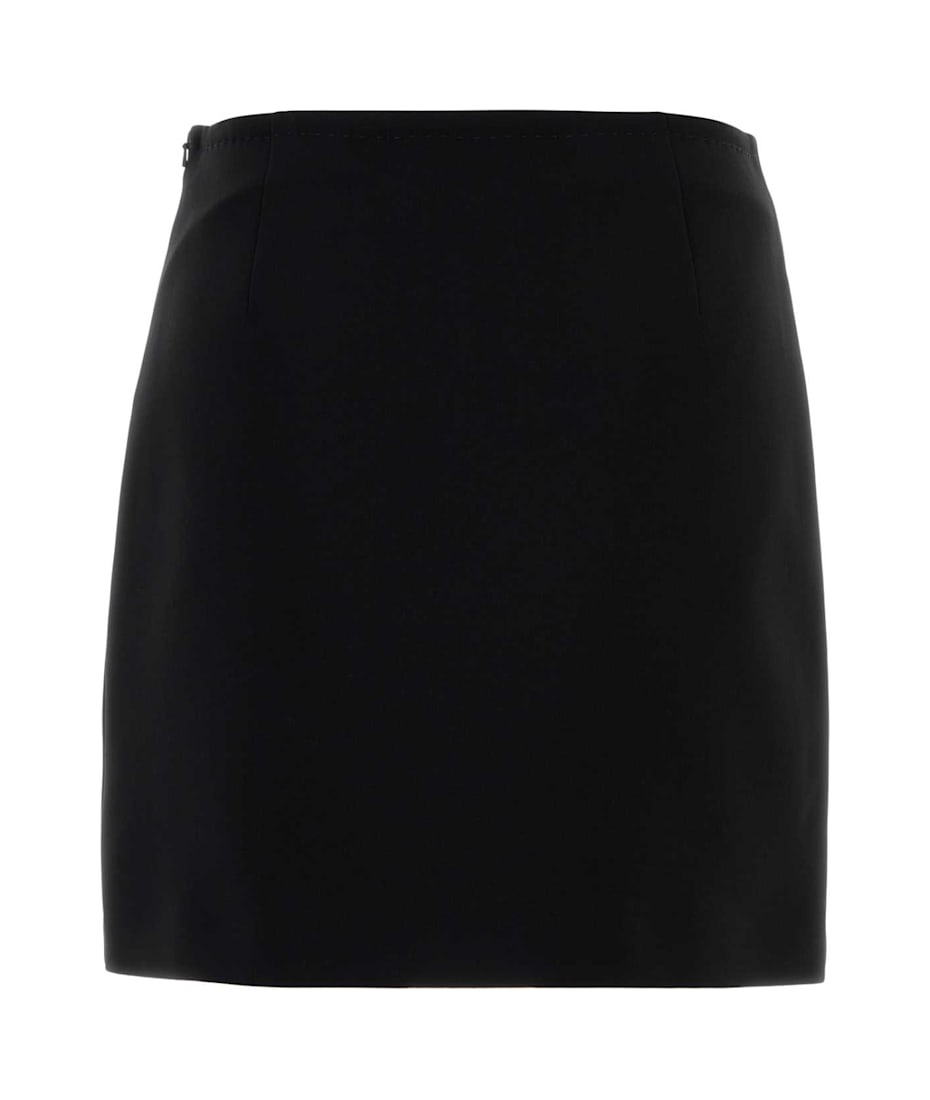 【送料&関税込】Max Mara Studio Black Triacetate Blend Pagin Max Mara Studio Black Triacetate Blend Pagine Mini Skirt