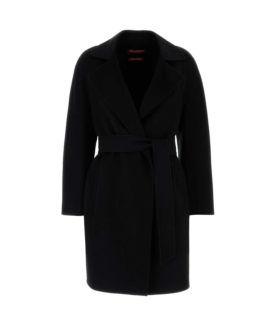 コート Max Mara Studio Black wool blend Ajaccio coat Max Mara Studio Black Wool Blend Ajaccio Coat | italist