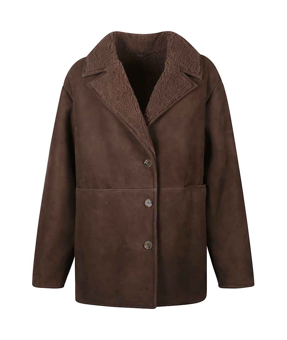 コート Loulou Studio FW24 CIREBO SHEARLING (CIREBO TAUPE) Loulou Studio Cirebo Shearling Coat | italist