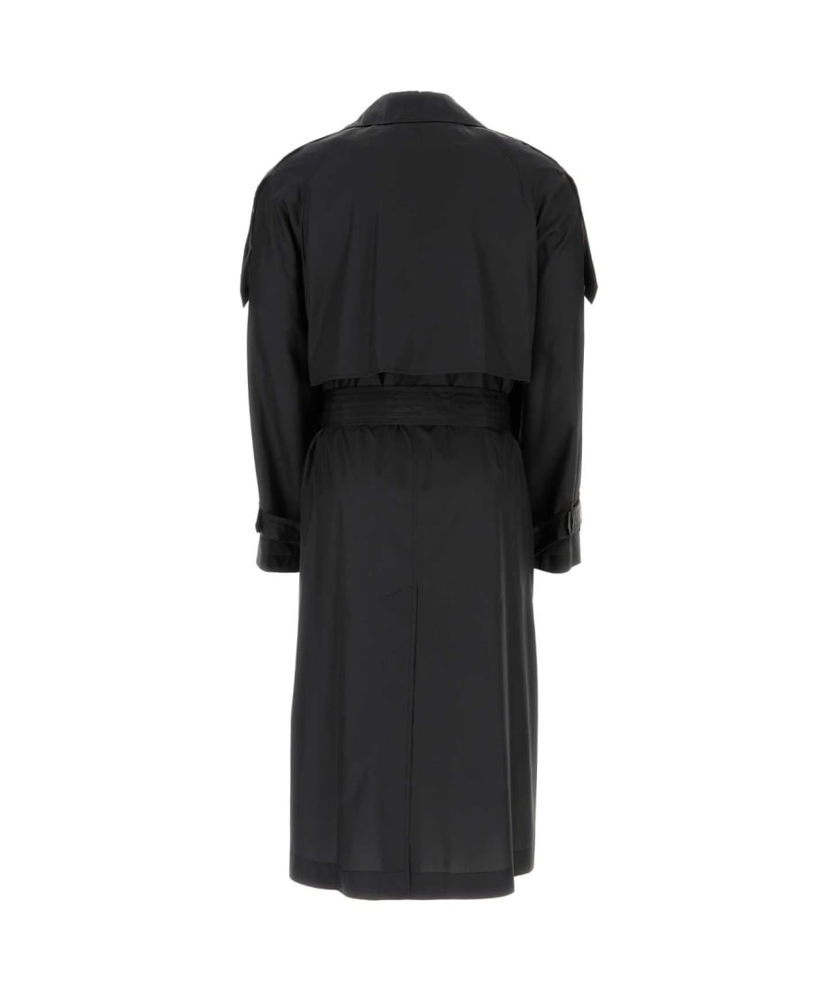 トレンチコート BURBERRY Black Silk Trench Coat Burberry Black Silk Trench Coat | italist