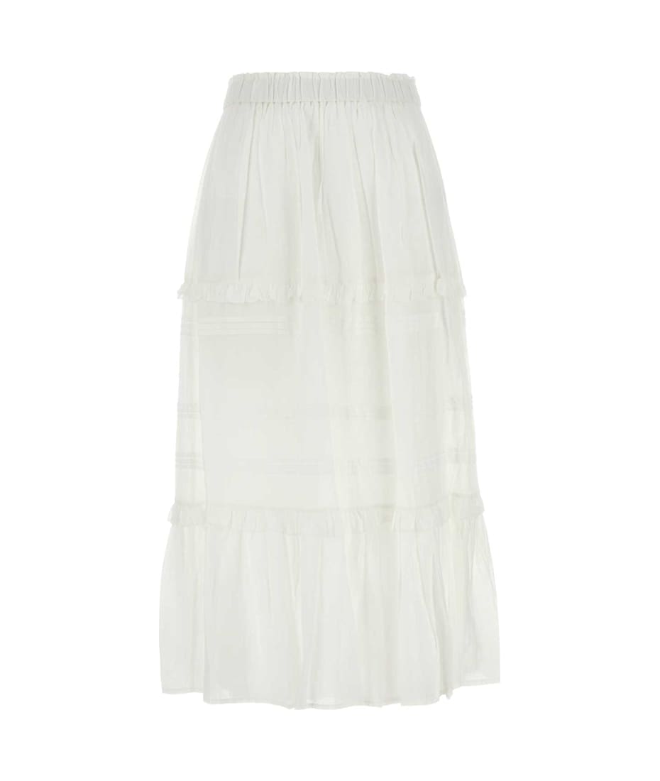 Marant Étoile White Cotton Blend Diya Skirt | italist
