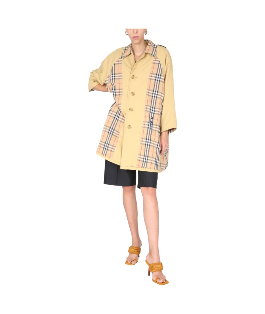 コート 1 OFF FW21 REMADE BURBERRY TRENCH (122393_55B) 1/OFF Remade Burberry Trench | italist