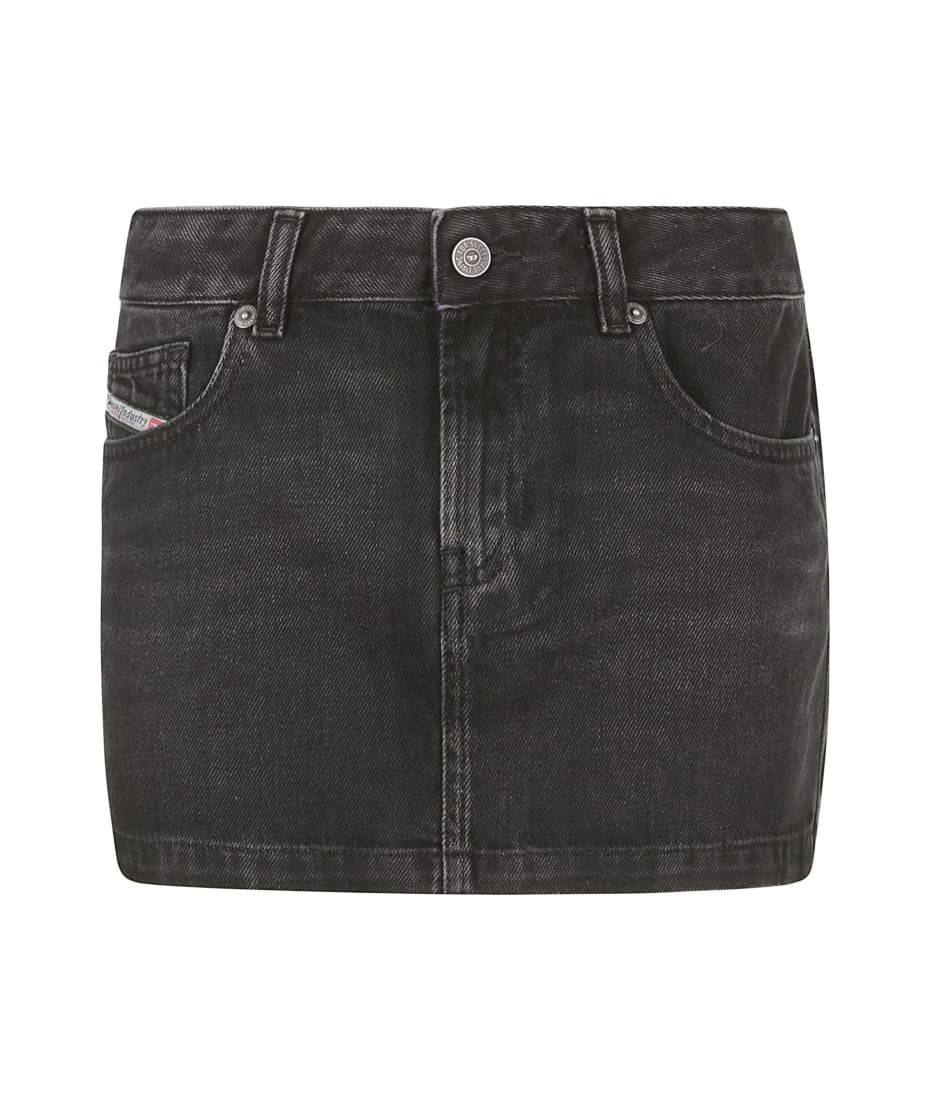 Diesel De-ron Logo Patch Denim Mini Skirt | italist, ALWAYS