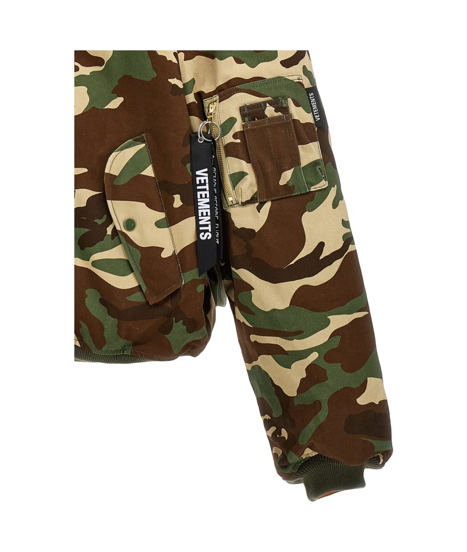 新品 VETEMENTS × ALPHA CAMO Bomber JKT Alpha Industries × Vetements Vehement x Alpha Industries