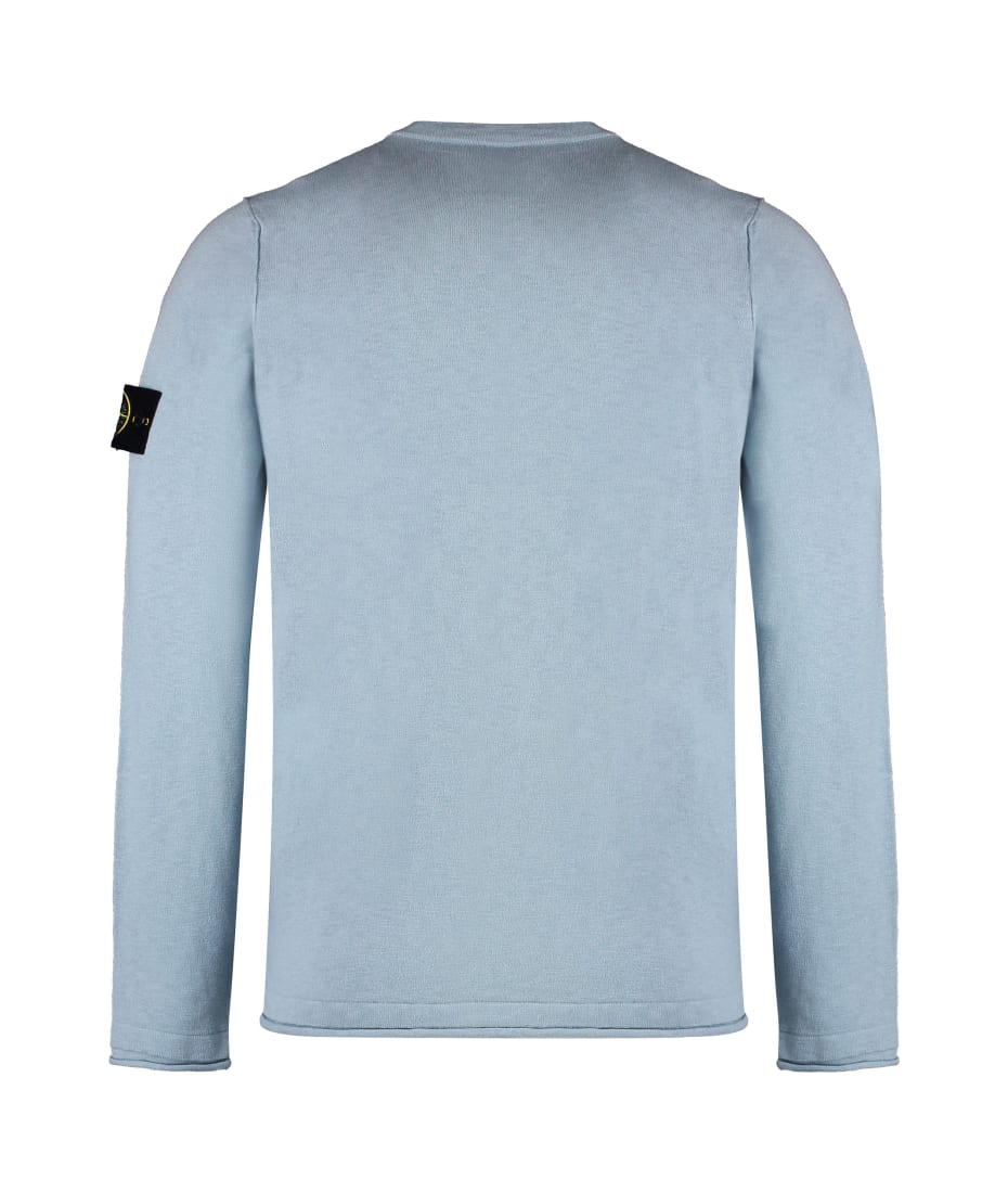 Stone Island Cotton Crew-neck Sweater - Light Blue