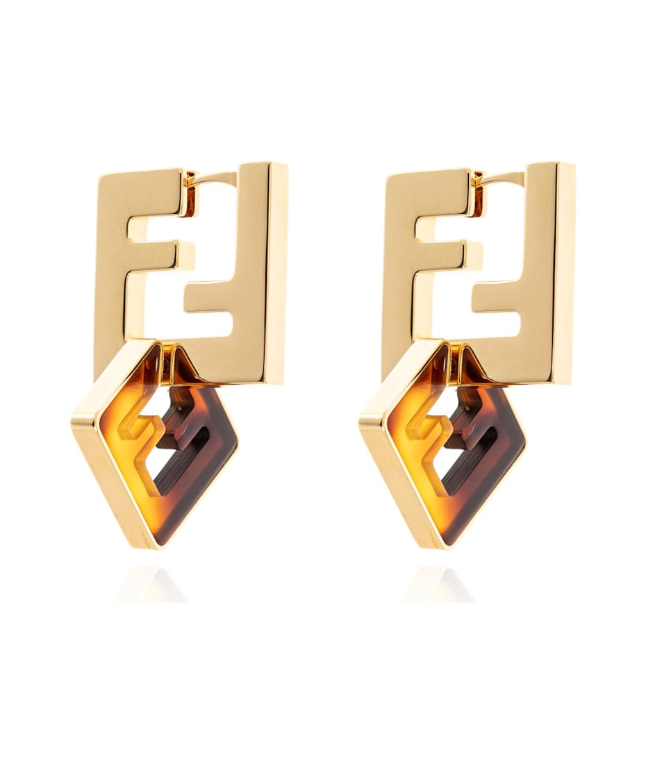 ピアス FENDI Printed Plexiglass Forever Fendi Earrings Printed Plexiglass And Metal Forever Fendi Earrings