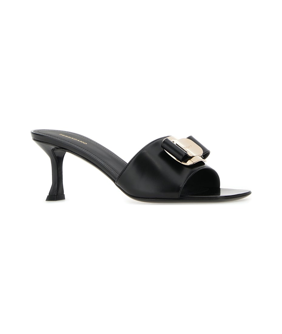 【24SS NEW】FERRAGAMO_women / ZELIE ミュール / Black Ferragamo Zelie | italist