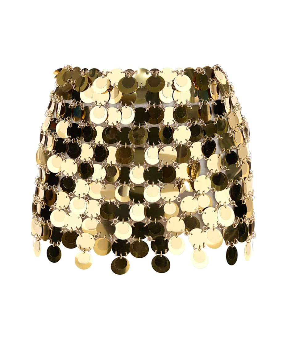 スカート PACO RABANNE Gold Maxi Sequins Mini Skirt Paco Rabanne Gold Maxi Sequins Mini Skirt | italist، خصومات