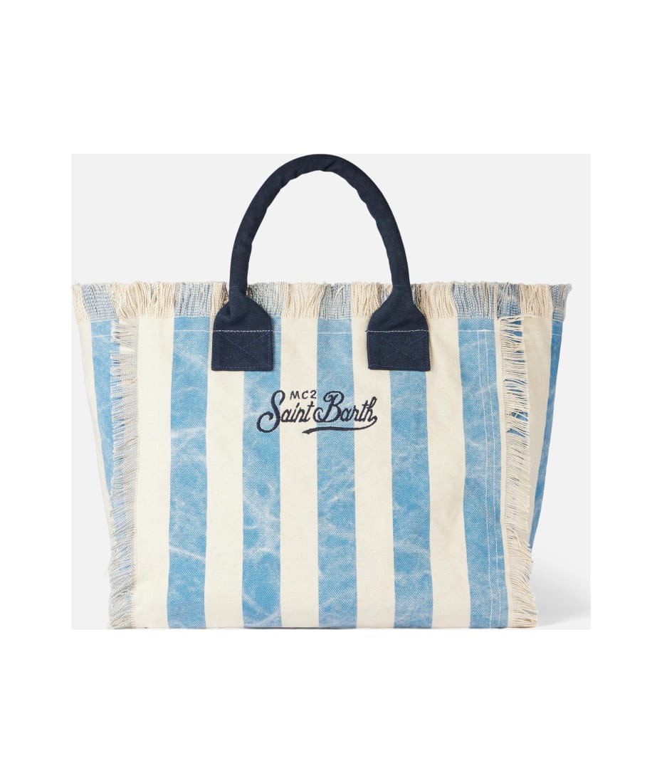 ハンドバッグ MC2 SAINT BARTH Vanity cotton handbag MC2 Saint Barth Vanity Canvas Shoulder Bag With Portofino