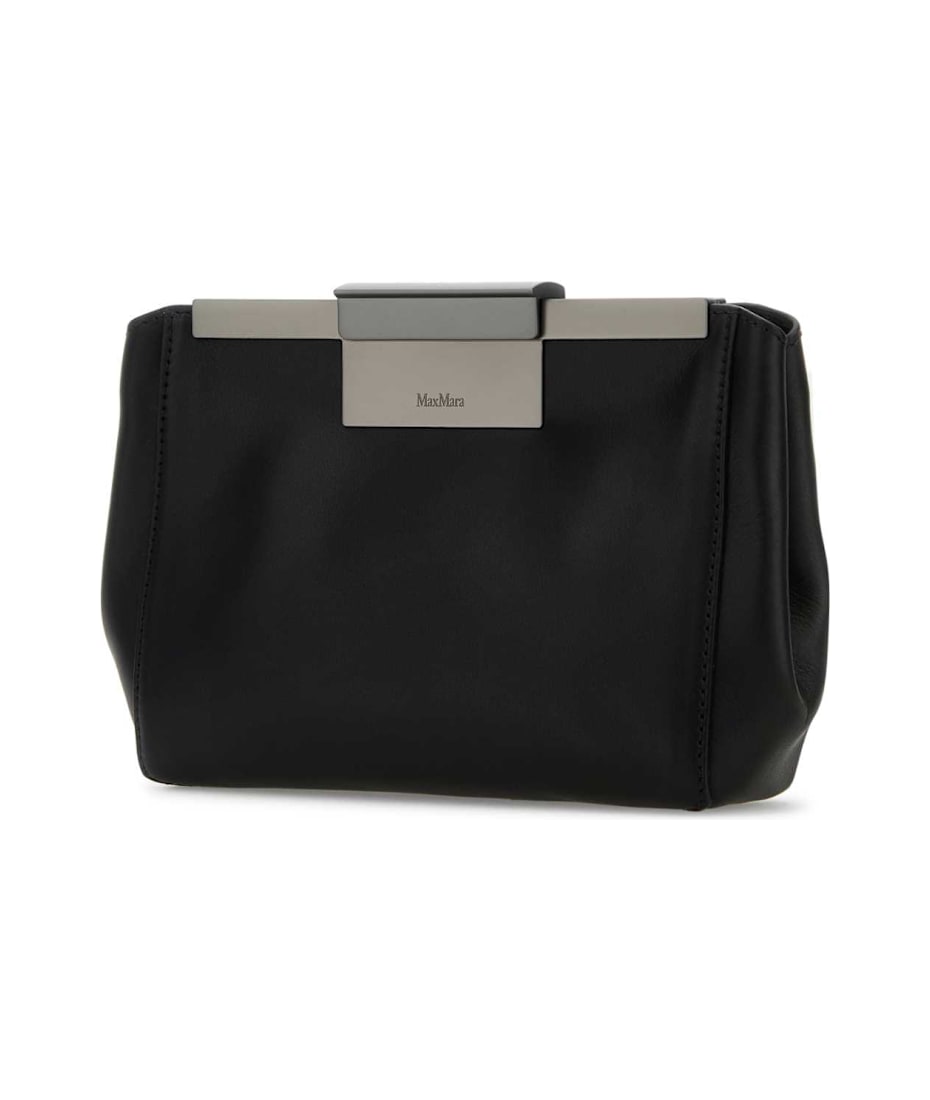 【関税&送料込】Max Mara Black Leather Belt Bag Max-Mara-Sportmax-Leather-Belt
