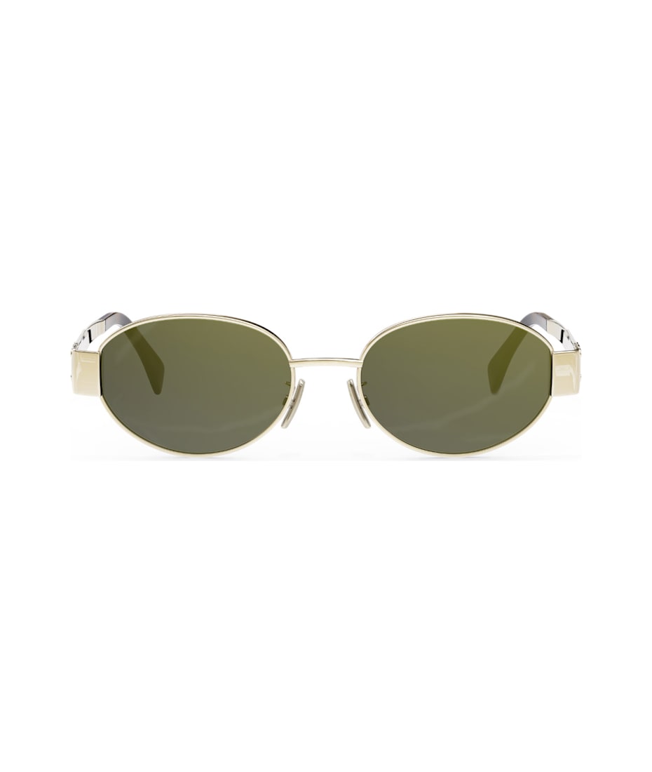 Celine Cl40235u Metal Triomphe 30n Gold Sunglasses | italist