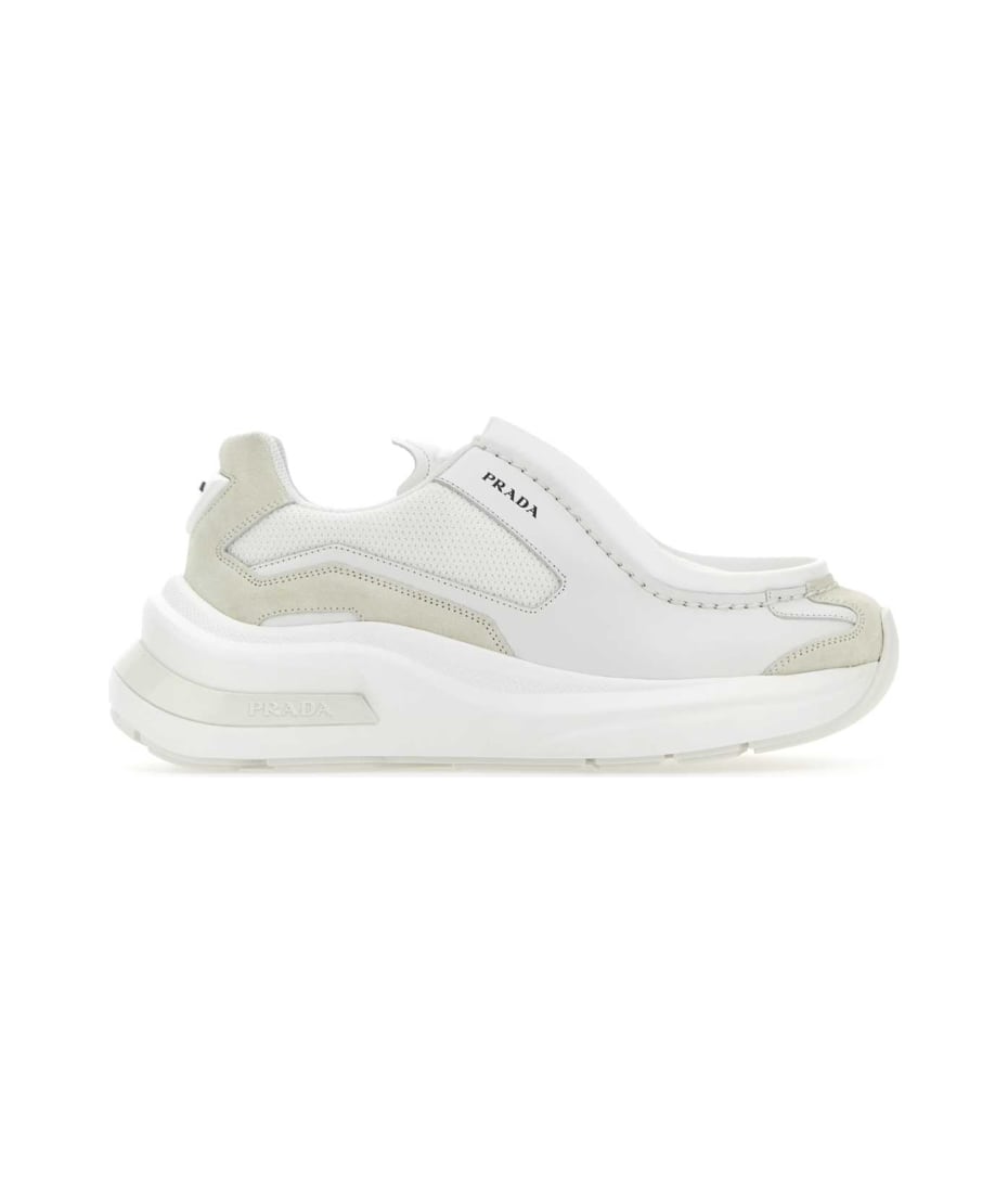 Prada White Systeme Sneakers | italist