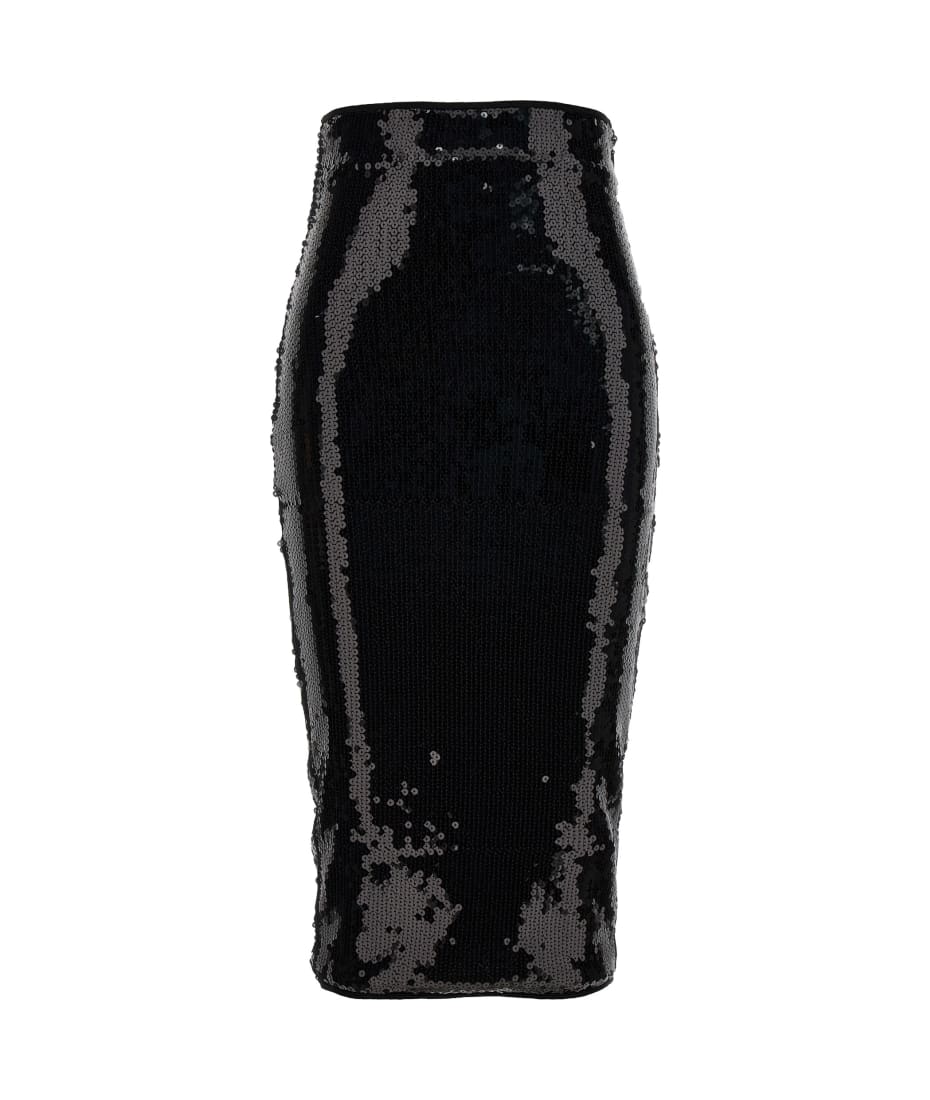 スカート ALEXANDRE VAUTHIER Mesh midi skirt Black Alexandre Vauthier Mesh Midi Skirt | italist