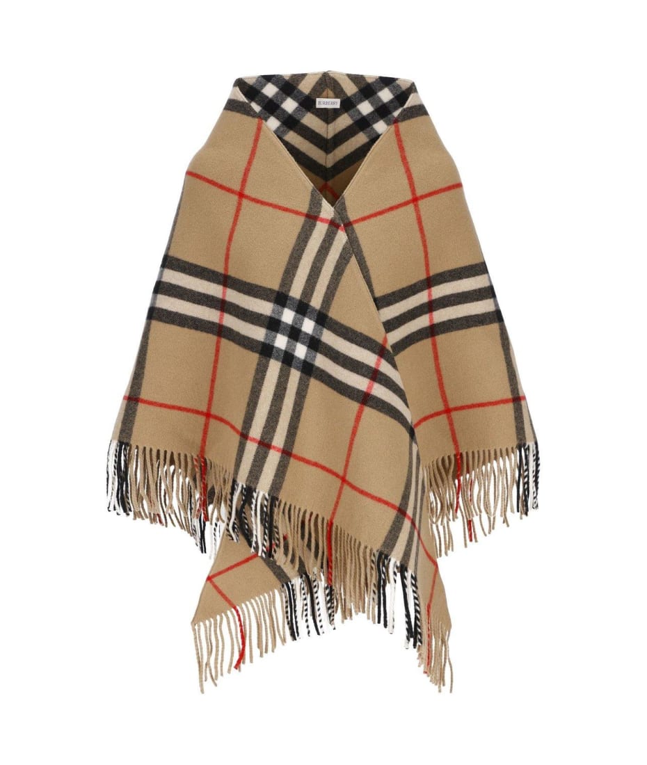 ポンチョ・ケープ Burberry Fringed cape ウィメンズ ポンチョ＆ケープ | Burberry® 公式サイト