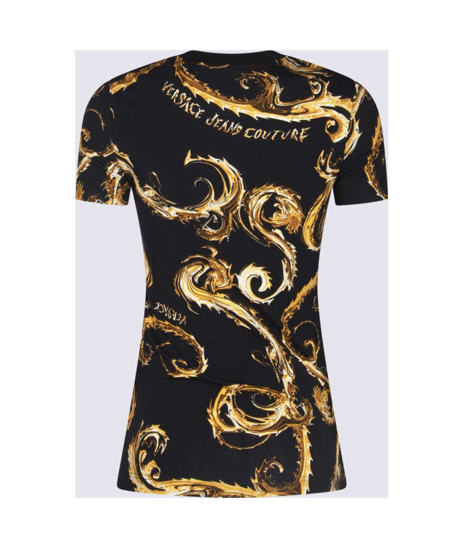 Tシャツ・カットソー VERSACE JEANS COUTURE Woman T-Shirt Black 77HAH6A2J0035 899 Versace Jeans Couture Black Cotton T-shirt | italist, ALWAYS