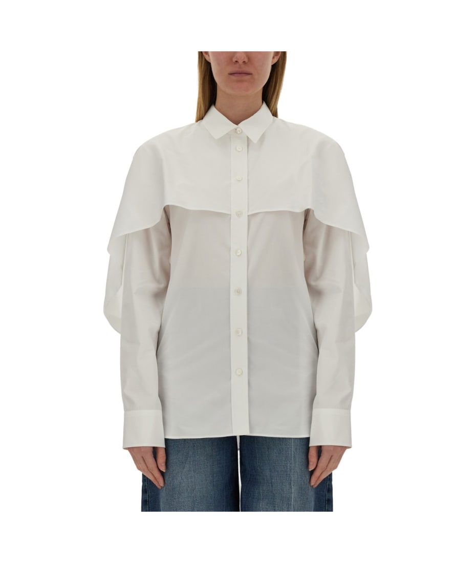 ポンチョ・ケープ Stella McCartney FW24 SHIRT WITH CAPE (620122_SMA909000) Stella McCartney Shirt With Cape | italist