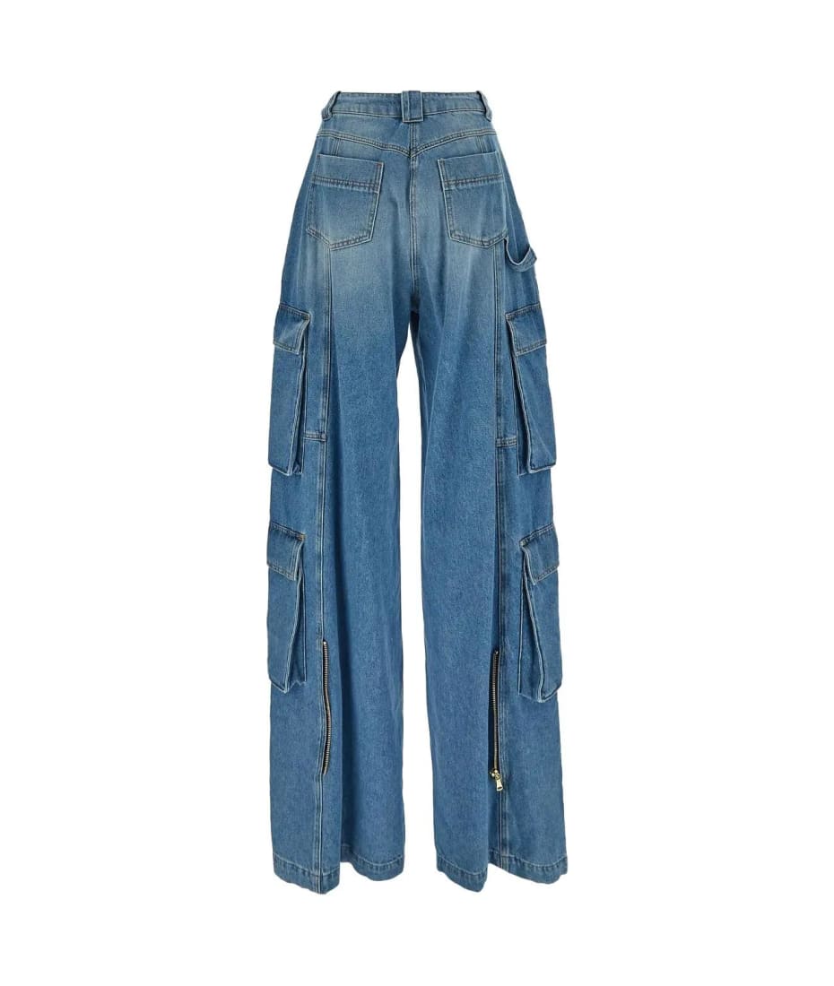 Elisabetta Franchi Cargo Jeans - BLUE