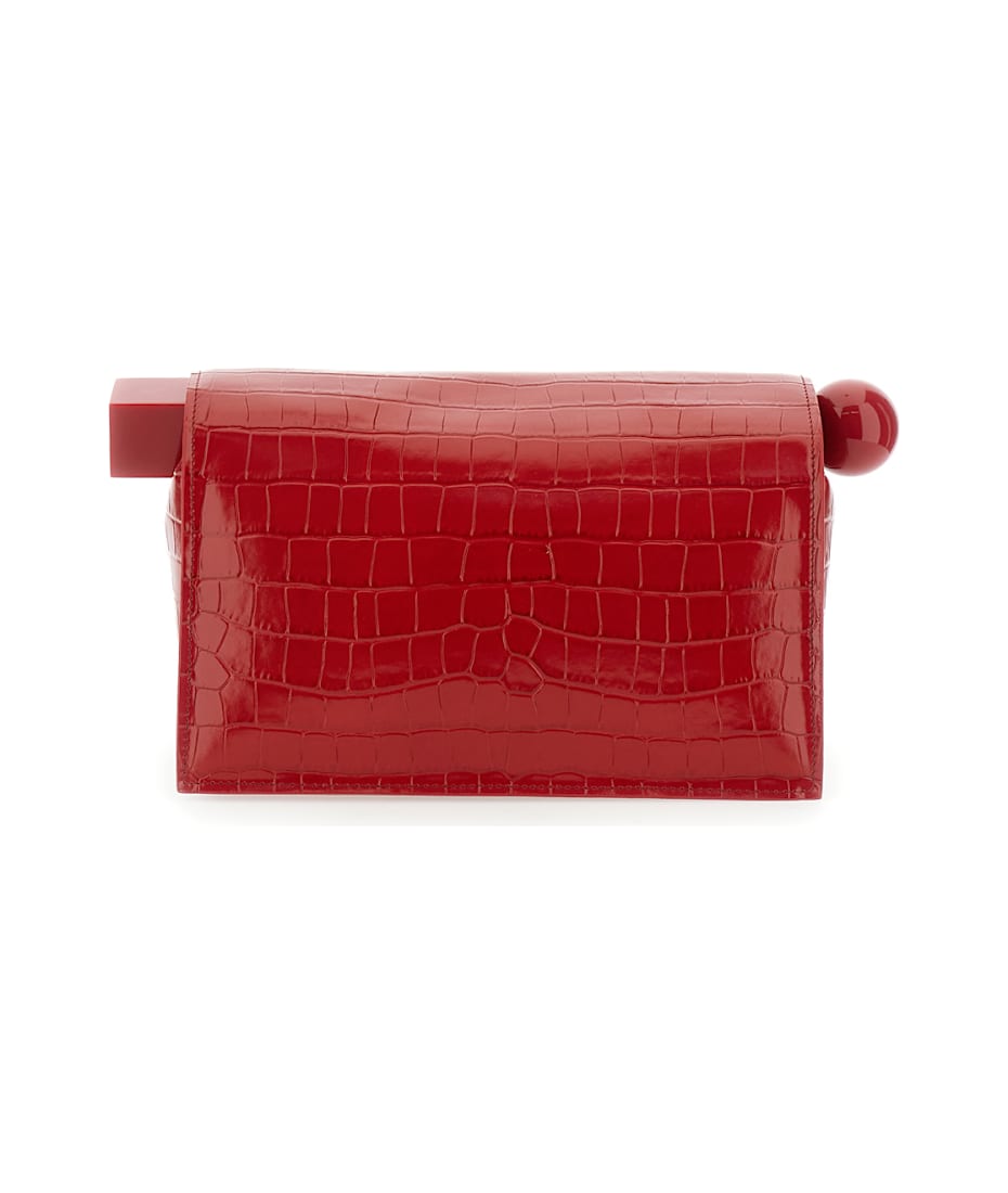 Jacquemus 'la Pochette Rond Carre' Clutch With Logo