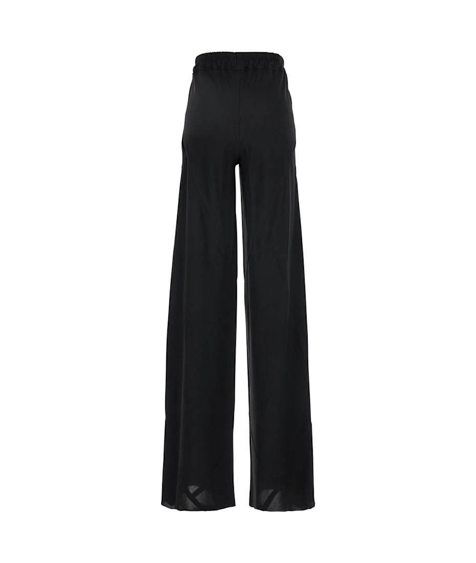 【関税&送料込み】Rick Owens Black Wide Leg Pants In Tech Rick Owens Black Wide Leg Pants In Tech Fabric Woman