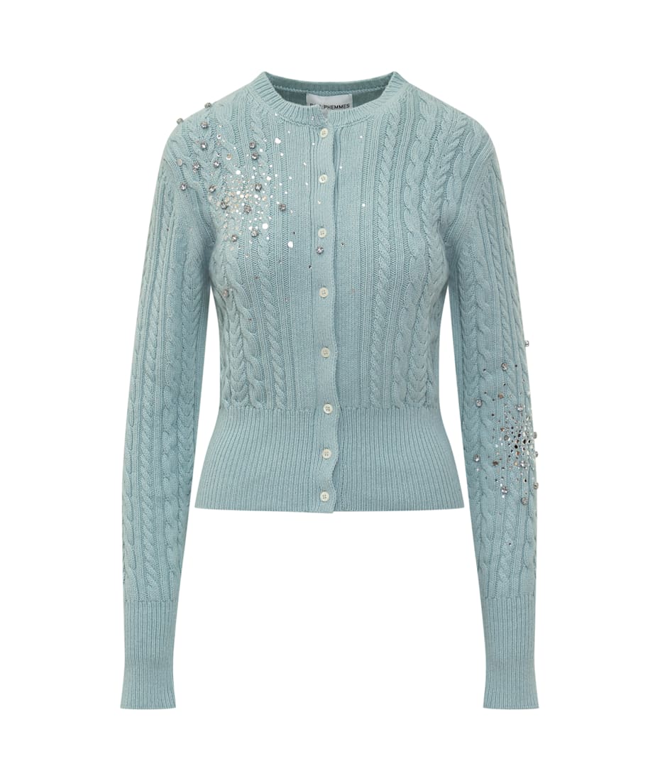 【関税込み】DES PHEMMES SHIRT WITH RHINESTONES Des Phemmes Cardigan With Rhinestones | italist