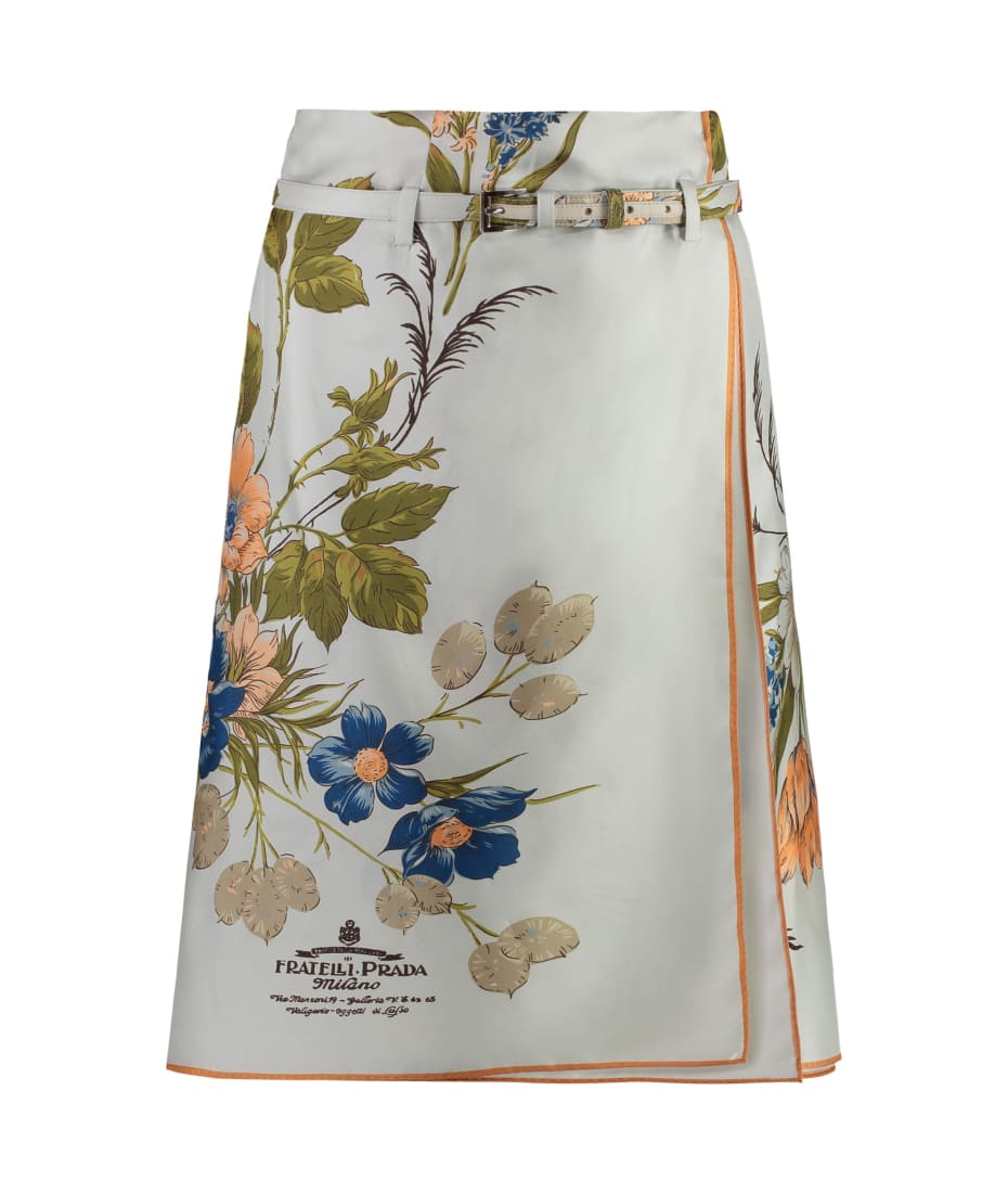 2025特集 Prada italist | Skirt Silk Printed スカート