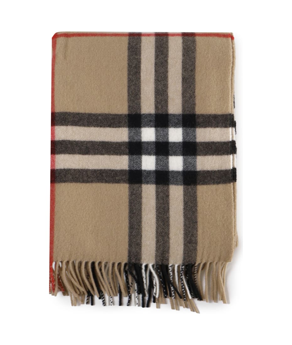 Burberry The Classic Check Cashmere Scarf Archive Beige