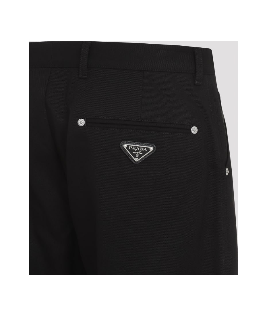 【関税＆送料込み】Prada Wide-Leg Cotton Trousers Prada Wide-leg Trousers | italist
