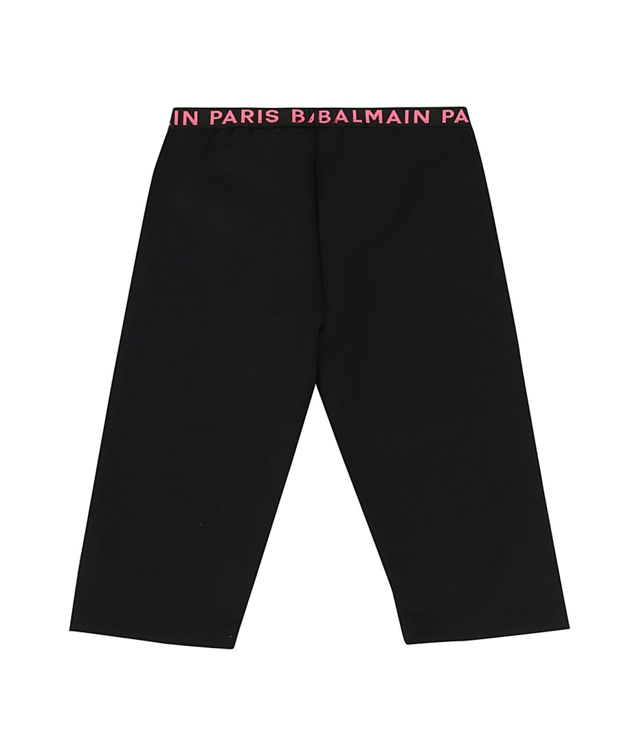 Balmain Sport Shorts - Balmain Kids contrasting logo stripe pyjama
