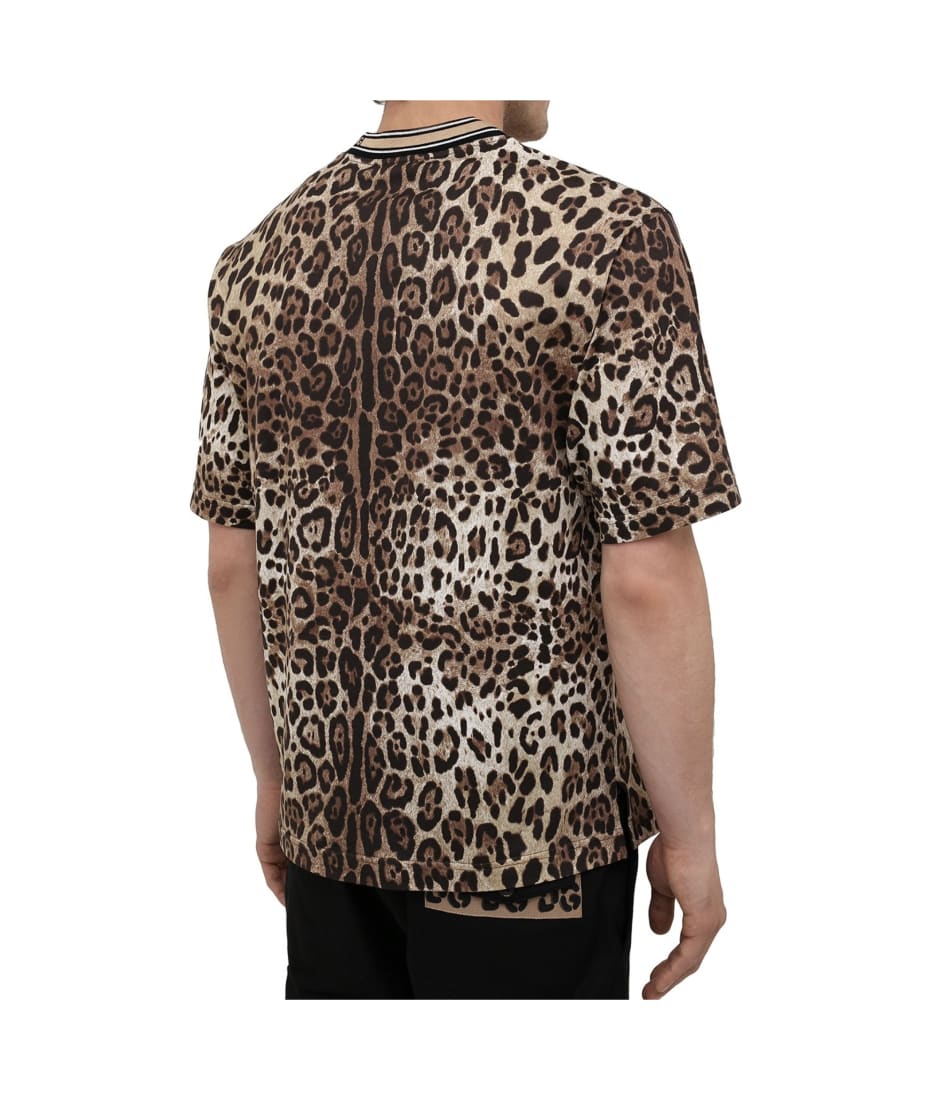 Dolce & Gabbana Leopard Print T-shirt - Brown