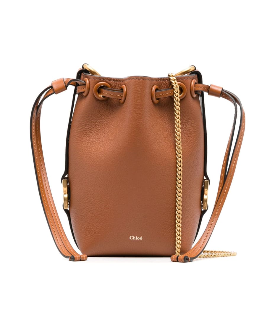 Chloé Tan Micro Marcie Bucket Bag | italist