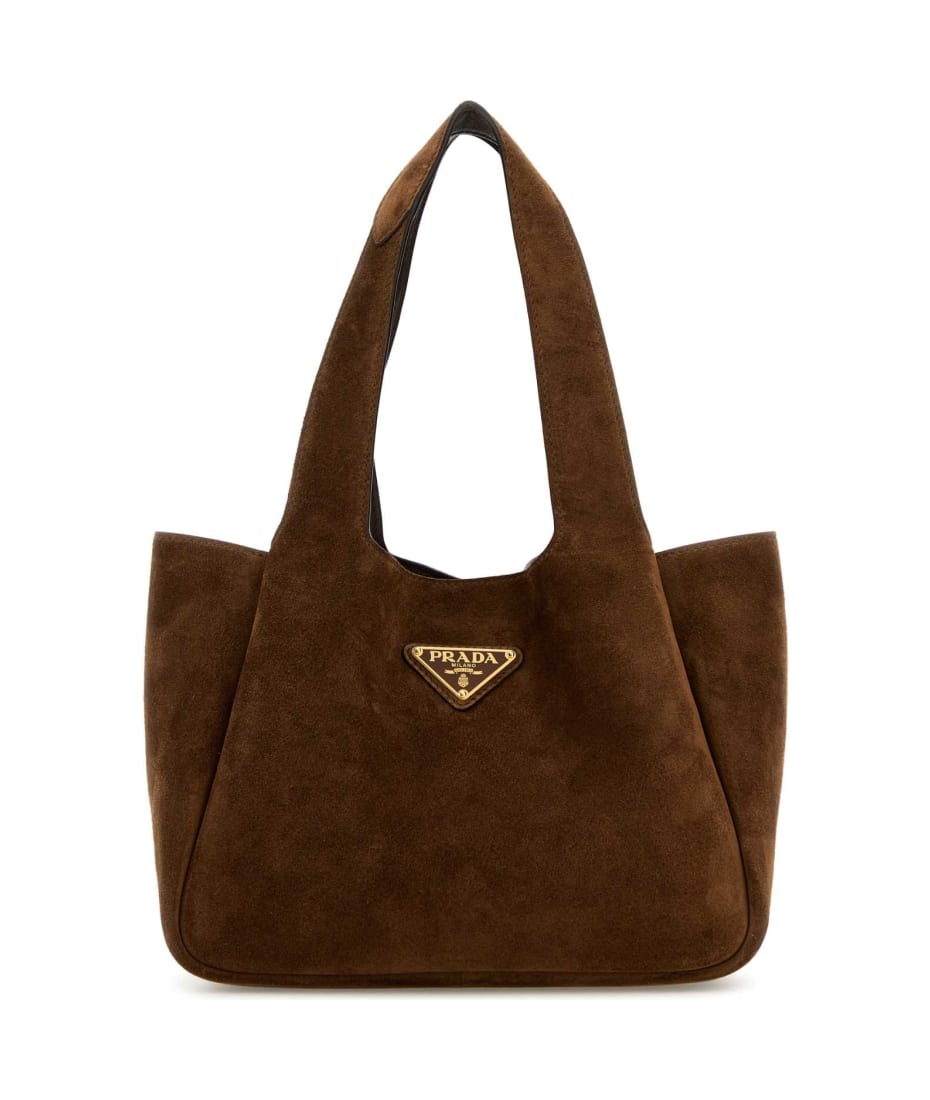 Prada Brown Suede Handbag | italist