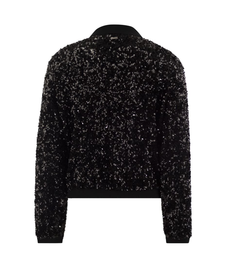 ジャケット HERNO Bomber jacket with sequins Herno sequin-embellished Bomber Jacket | Gold | FARFETCH