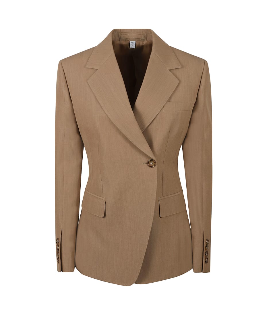 【送料&関税込】Burberry Single-breasted Two-button Blazer Burberry Single-breasted Two-button Blazer In White | ModeSens